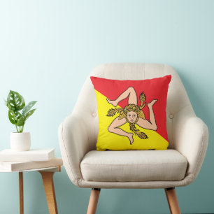 Siciliy Flag on American MoJo Pillow