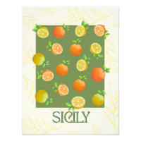 Sicily Citrus Wall Art Italian Orange & Lemon