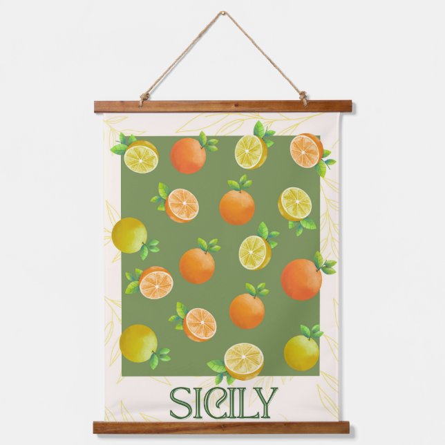 Sicily Citrus Wall Art | Italian Orange & Lemon  (Front)