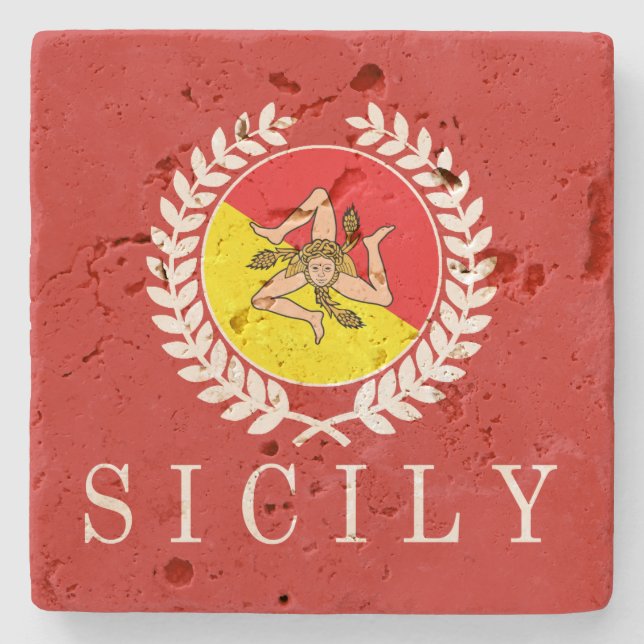 Sicily Classico Stone Coaster (Front)