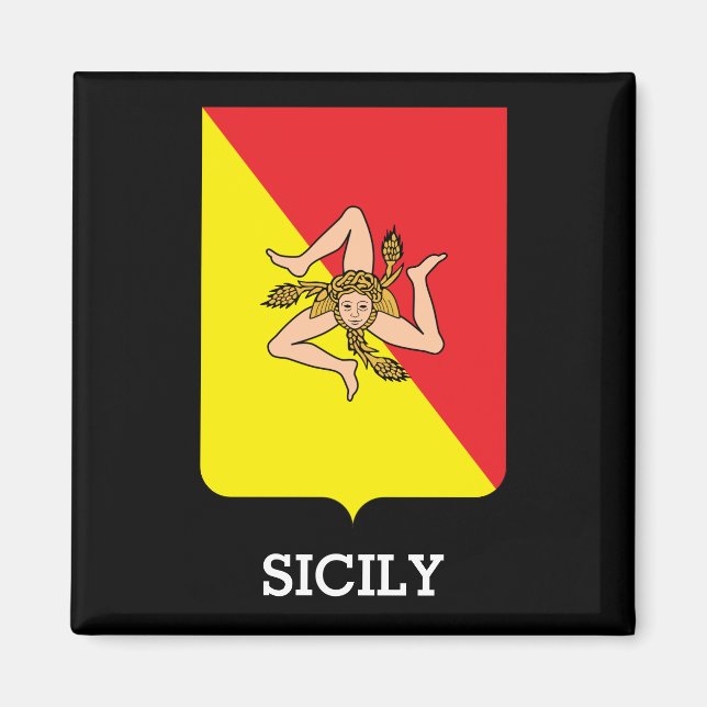 Sicily* Coat of Arms Magnet (Front)