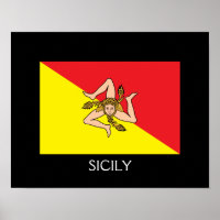 Sicily Flag 14" x 11", Value Poster Paper (Matte)