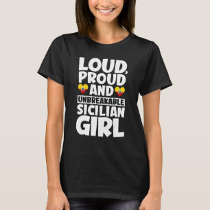 Sicily Flag Proud Sicilians Men & Women T-Shirt