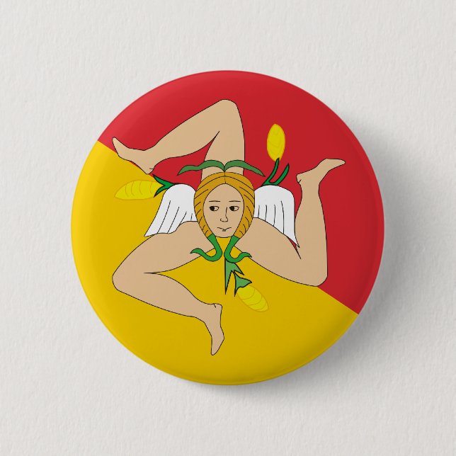 Sicily, Italy 2 Inch Round Button (Front)