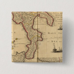 Sicily Italy 2 Inch Square Button