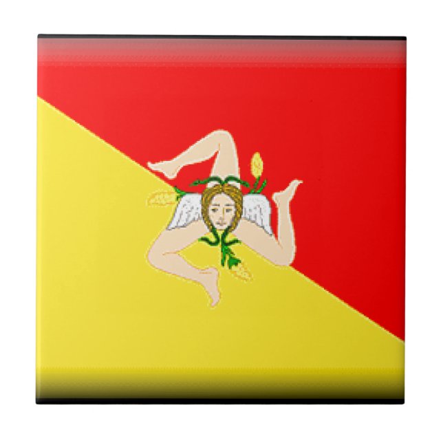 Sicily (Italy) Flag Tile (Front)