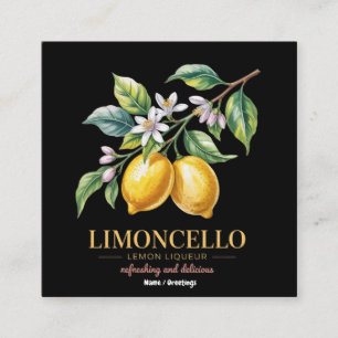 Sicily Italy Proud Sicilian Fresh Italian Lemons Square Business Card