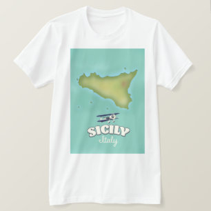 Sicily Italy vintage style map T-Shirt