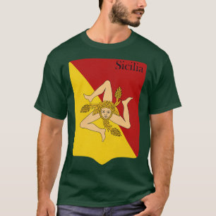 Sicily Sicilia Flag Vintage Distressed Coat of Arm T-Shirt