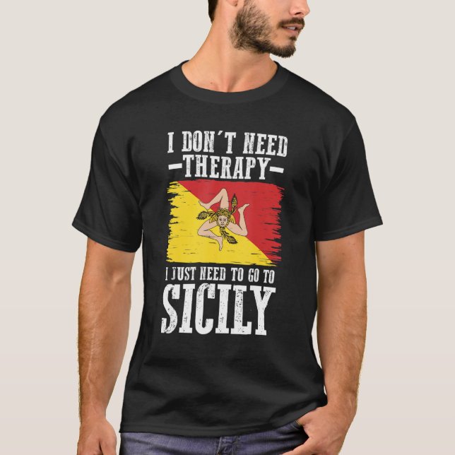 Sicily Sicilian Flag T-Shirt (Front)