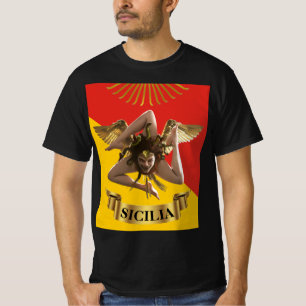 Sicily / Sicilian Medusa  Trinacria  Poster T-Shir T-Shirt