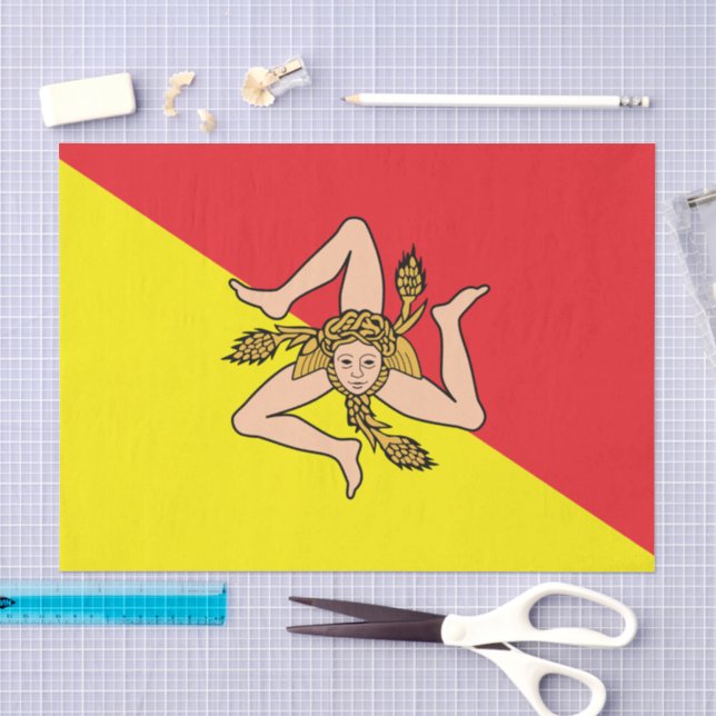 Sicily tissue paper, Sicilian Flag tissue paper (Craft)