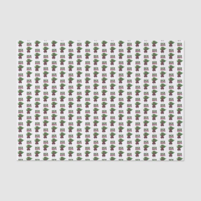 Sick Beets (Beats) Red Beet Vegetarian Funny Music Tissue Paper (Front)