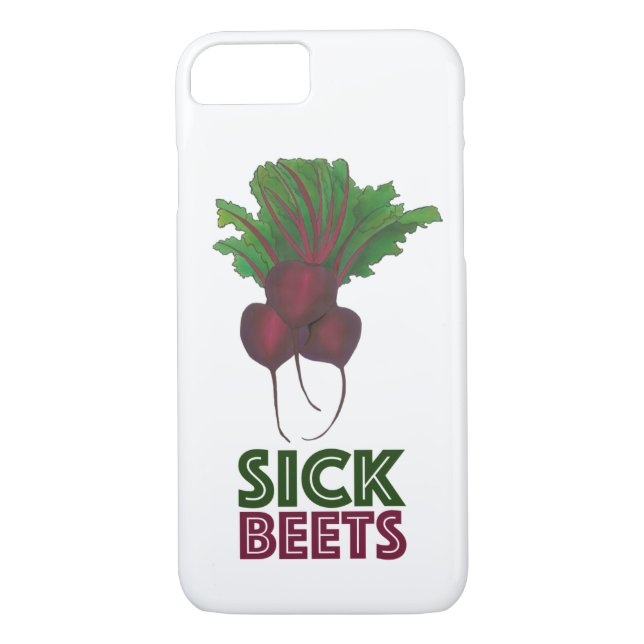 Sick Beets (Beats) Red Beet Vegetarian Vegan Food Case-Mate iPhone Case (Back)