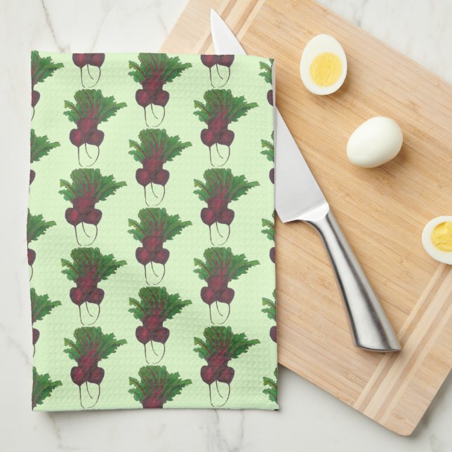 Sick Beets (Beats) Red Beetroot Garden Vegetable Kitchen Towel (Quarter Fold)