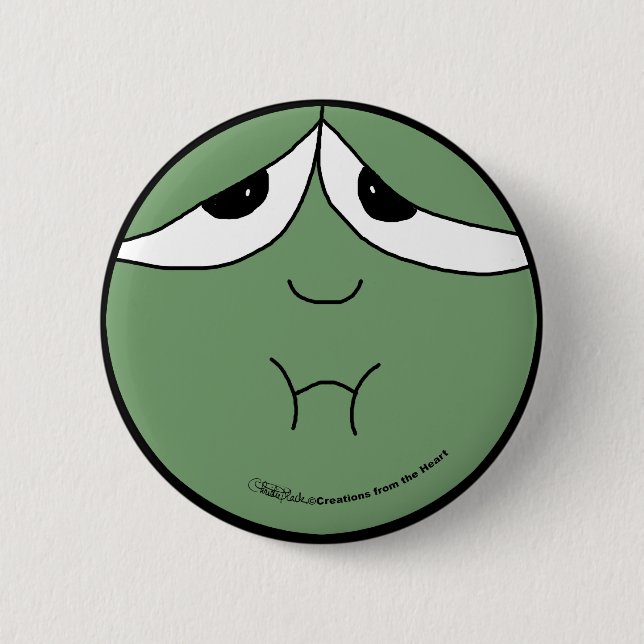 Sick Face 2 Inch Round Button (Front)