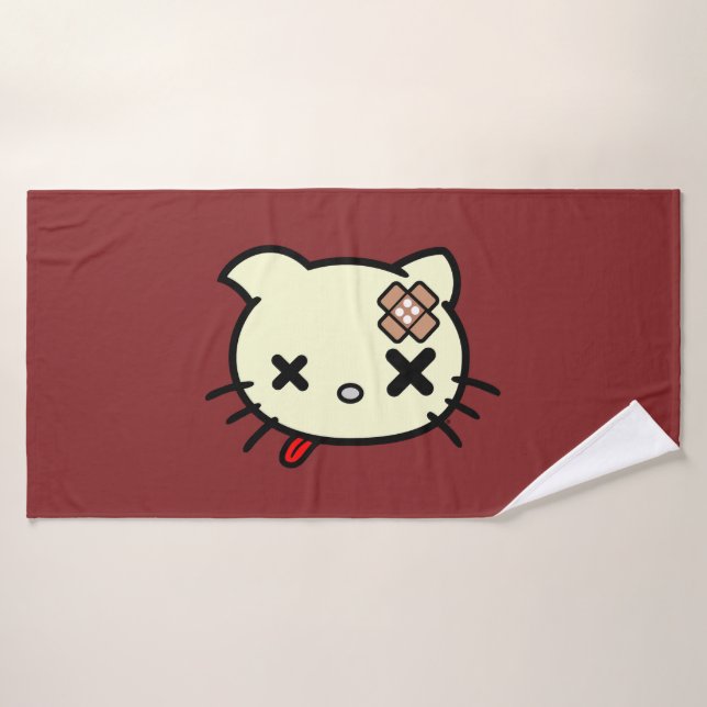 Sick Kitty Bath Towel (Bath Towel)