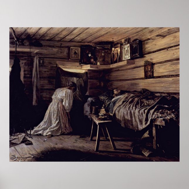 sick man by Maximov Vasily Maximovich Poster (Front)