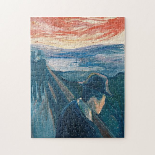 Sick Mood at Sunset, Despair (by Edvard Munch) Jigsaw Puzzle (Vertical)
