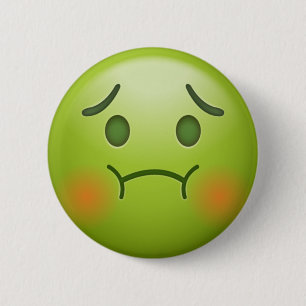 Sick note Emoji Face 2 Inch Round Button