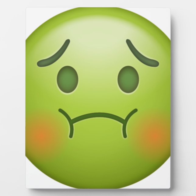 Sick note Emoji Face Plaque (Front)