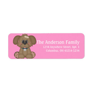 Sick Puppy Dog d2 Return Address Labels