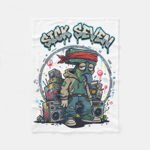 Sick Seven 67 Graffiti Meme Six Seven Fun Street U Fleece Blanket