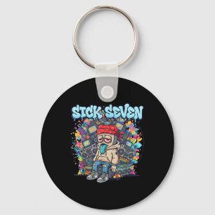 Sick Seven 67 Graffiti Meme Six Seven Fun Street U Keychain