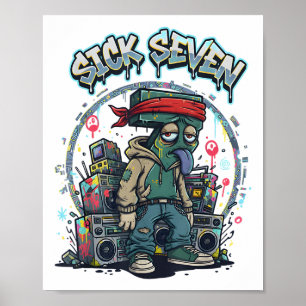 Sick Seven 67 Graffiti Meme Six Seven Fun Street U Poster