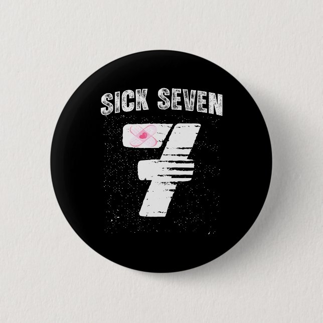 Sick Seven 67 Halloween Costume  2 Inch Round Button (Front)