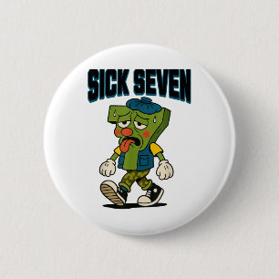 Sick Seven 67 Halloween Costume For Trending Popul 2 Inch Round Button
