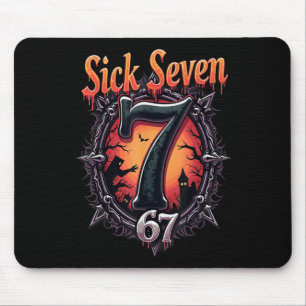 Sick Seven 67 Halloween Costume Fun Halloween Desi Mouse Pad