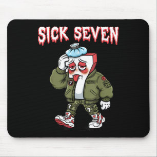 Sick Seven 67 Meme Funny Gen Alpha Slang Brainrot  Mouse Pad