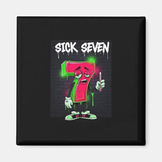 Sick Seven 67 Meme Halloween Costume Fun Retro Hum Magnet (Front)
