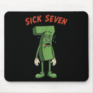 Sick Seven 67 Meme Halloween Costume Fun Retro Hum Mouse Pad