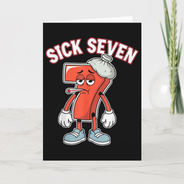 Sick Seven 67 Meme Six Seven Fun Wordplay  Card (Front)