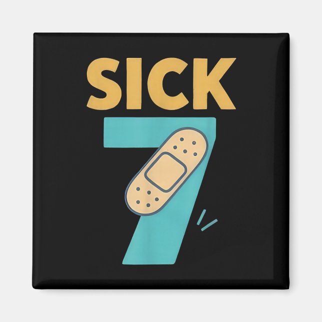 Sick Seven Fun Wordplay Meme 6 7 Six Seven Drip  Magnet (Front)