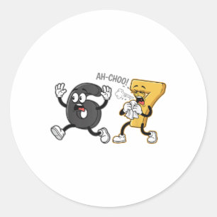 Sick Seven Funny 67 Six Seven Meme Pun Gen Alpha S Classic Round Sticker