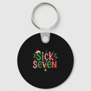 Sick Seven Funny Meme 67 Six Seven Funny Christmas Keychain