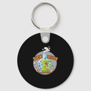 Sick Seven Funny Meme 67 Six Seven Wordplay Humor Keychain