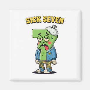 Sick Seven Funny Meme Trending 6 7 Halloween Costu Magnet