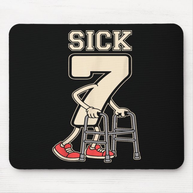 Sick Seven Meme 67 Funny Sick 7 Seven With A Chrom Mouse Pad (Front)