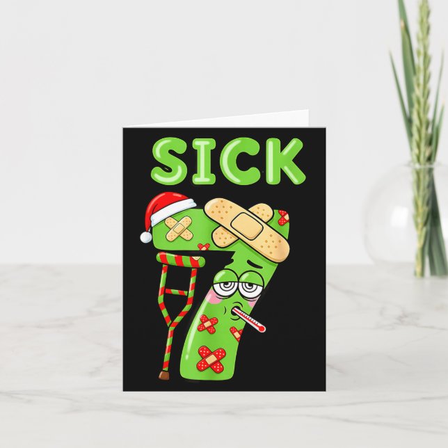 Sick Seven Meme 67 Number Santa Hat Christmas Men  Card (Front)