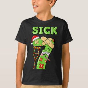 Sick Seven Meme 67 Number Santa Hat Christmas Men  T-Shirt