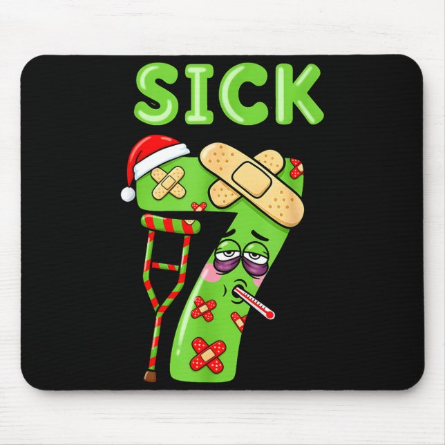 Sick Seven Meme 67 Six Seven Santa Hat Christmas P Mouse Pad (Front)