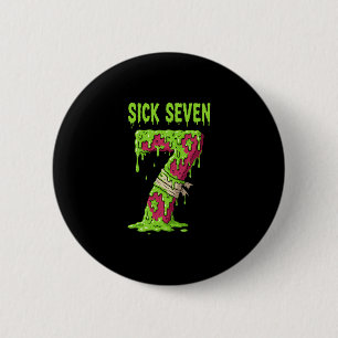 Sick Seven Meme Shirt Six Seven Funny Wordplay Dri 2 Inch Round Button