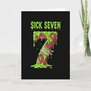 Sick Seven Meme Shirt Six Seven Funny Wordplay Dri Card
