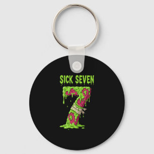 Sick Seven Meme Shirt Six Seven Funny Wordplay Dri Keychain