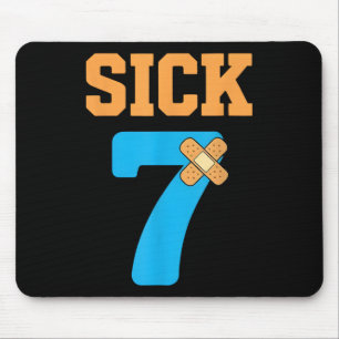 Sick Seven Meme Six Seven Sick 7 Funny Byndage Mouse Pad