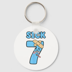 Sick Seven Meme Tee 67 Six Seven Funny Wordplay _1 Keychain